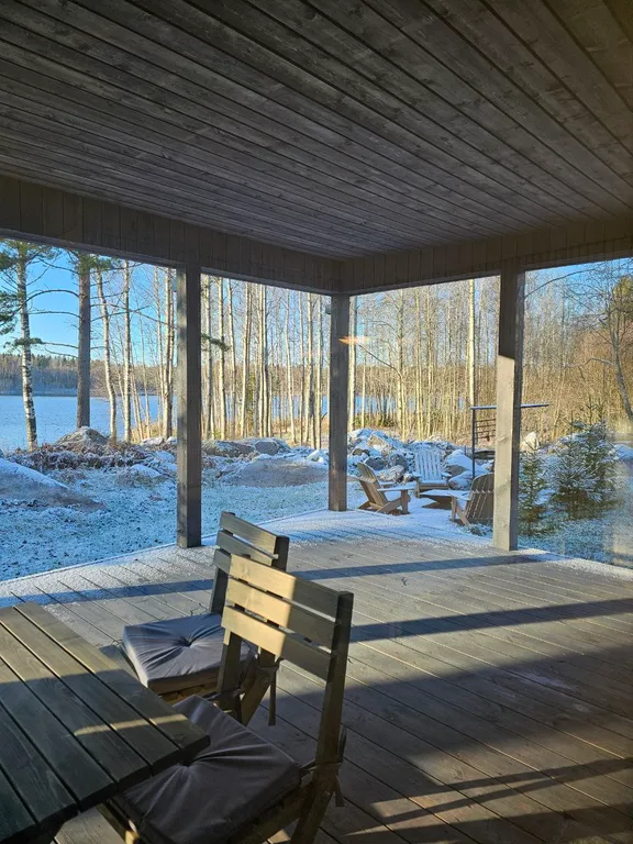 Коттедж Вилла Kolme с видом на лес и зоной барбекю — Приозерск