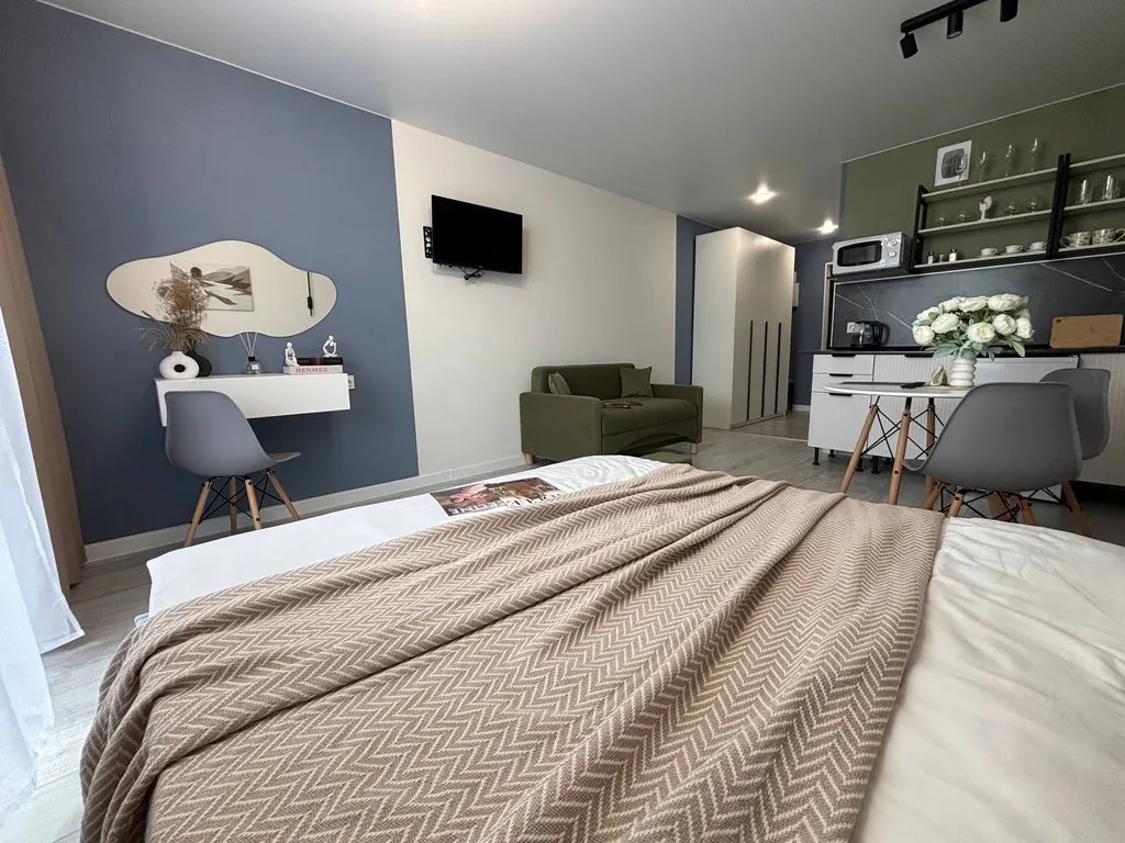 Квартира Квартира Эксклюзивная студия «Облако» рядом с самарскими термами — Самара