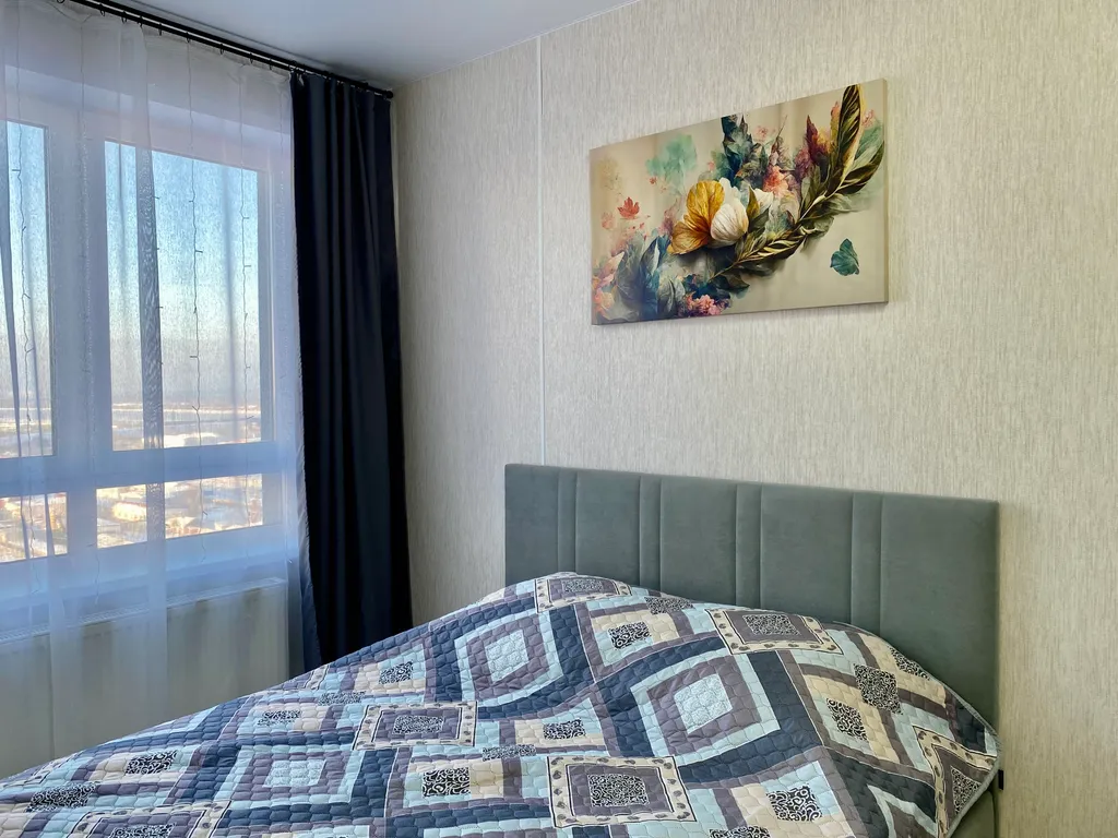 Евро-двухкомнатная с шикарным видом на реку Кама и город