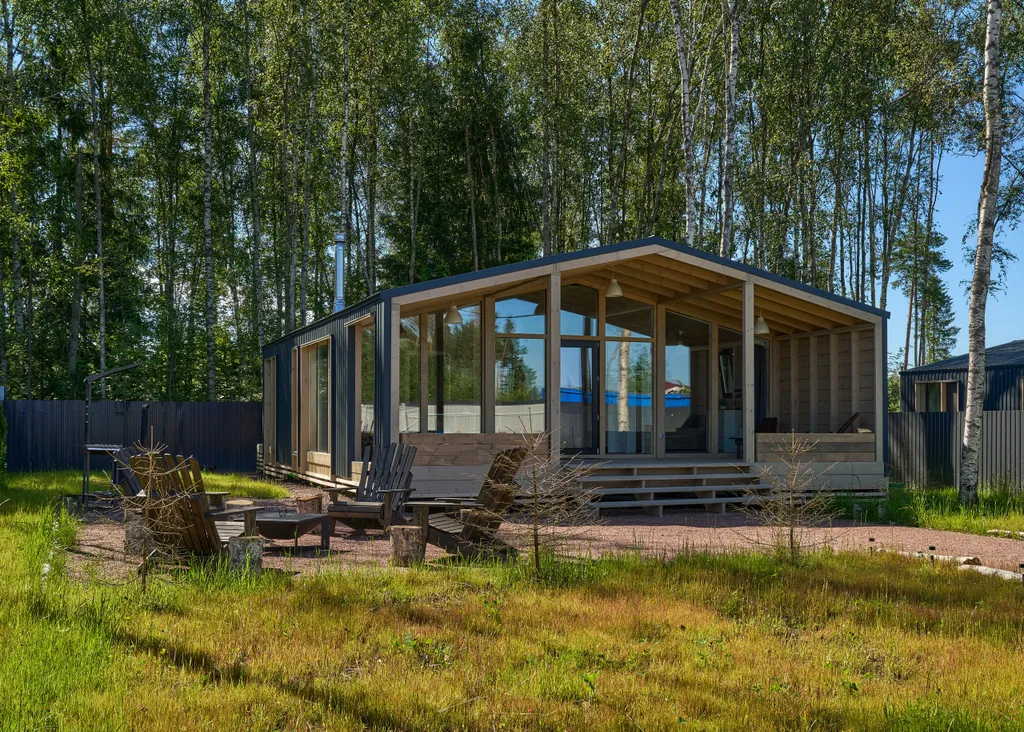 Дом Лахта с  баней на дровах