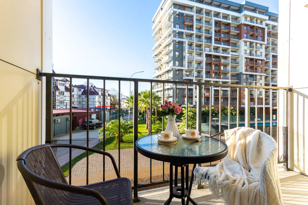 Уютная студия Каравелла 23 с балконом у моря