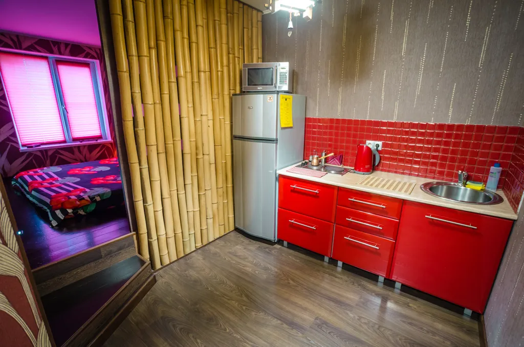 Двухкомнатная квартира в стиле Япония с джакузи в полу