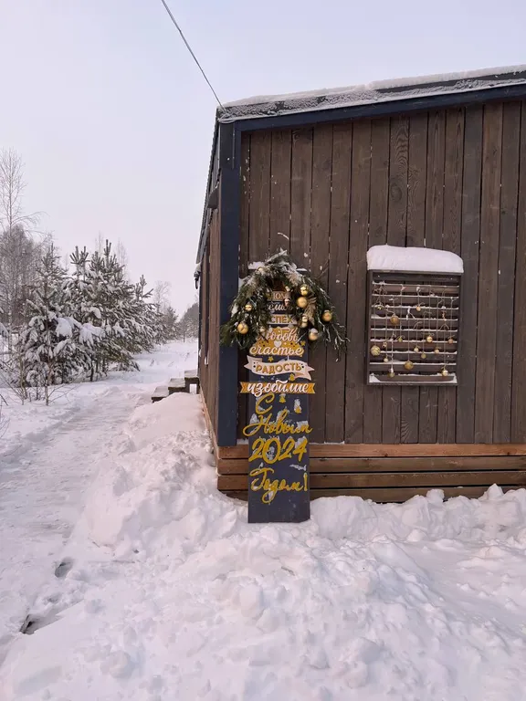 Темный домик на опушке леса