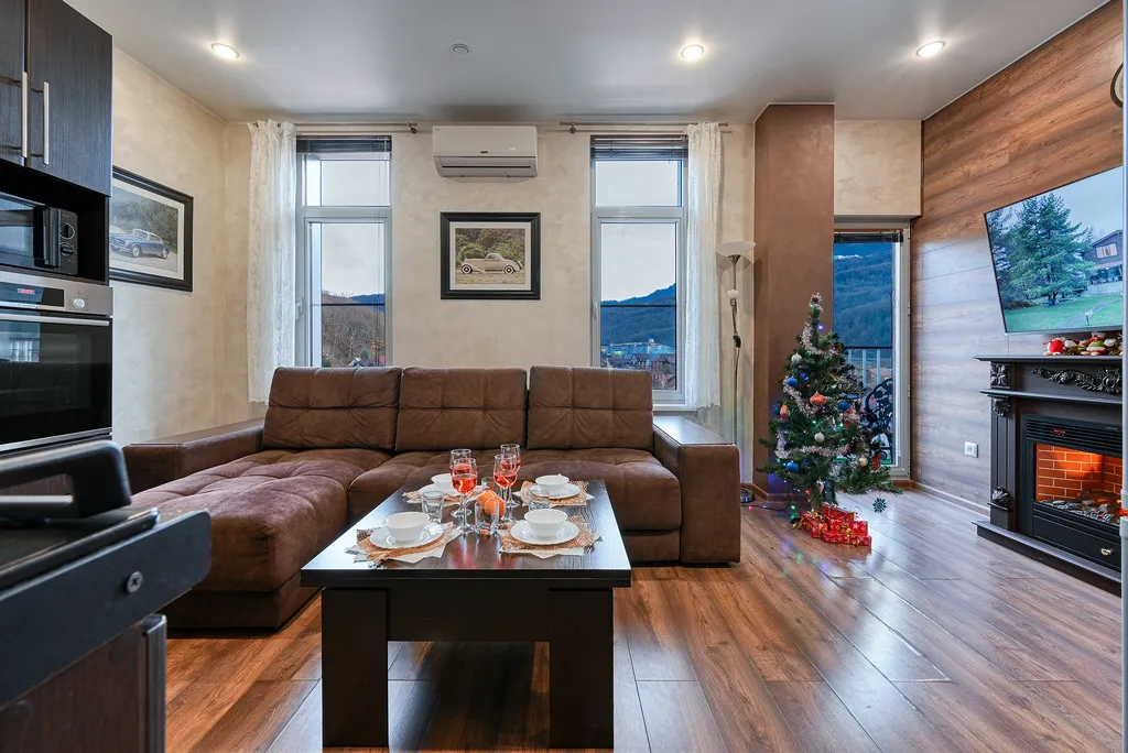 2-ком квартира с видом на горы, балкон и камином Я на Море