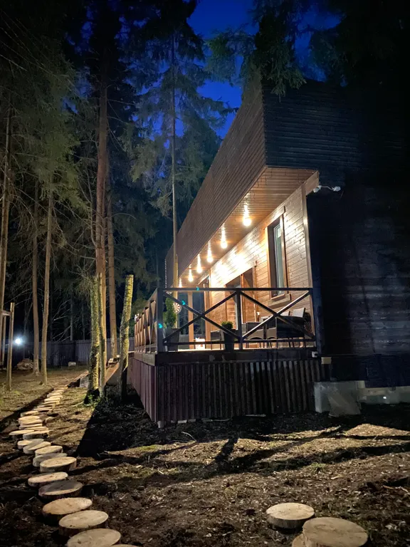 Уютный дом с баней в лесу