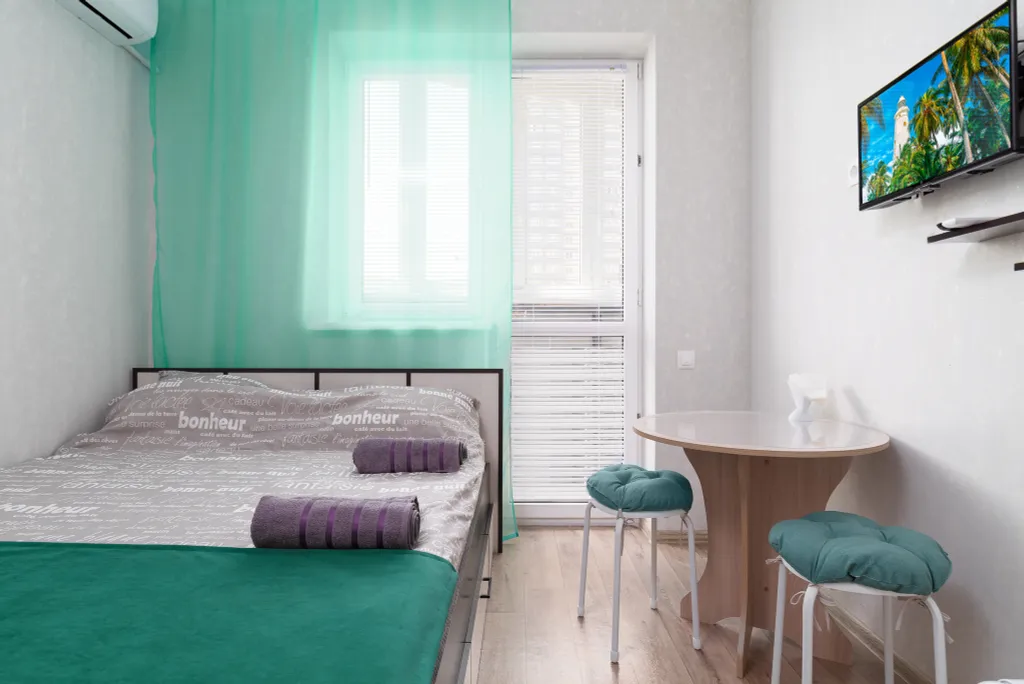 Шикарная студия для двоих с дизайнерским ремонтом