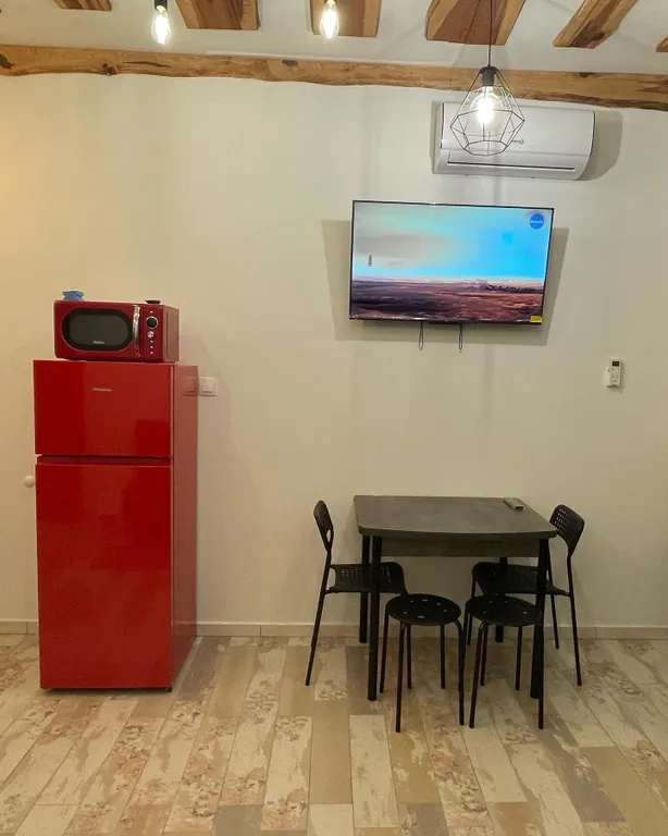Red freezer apartament