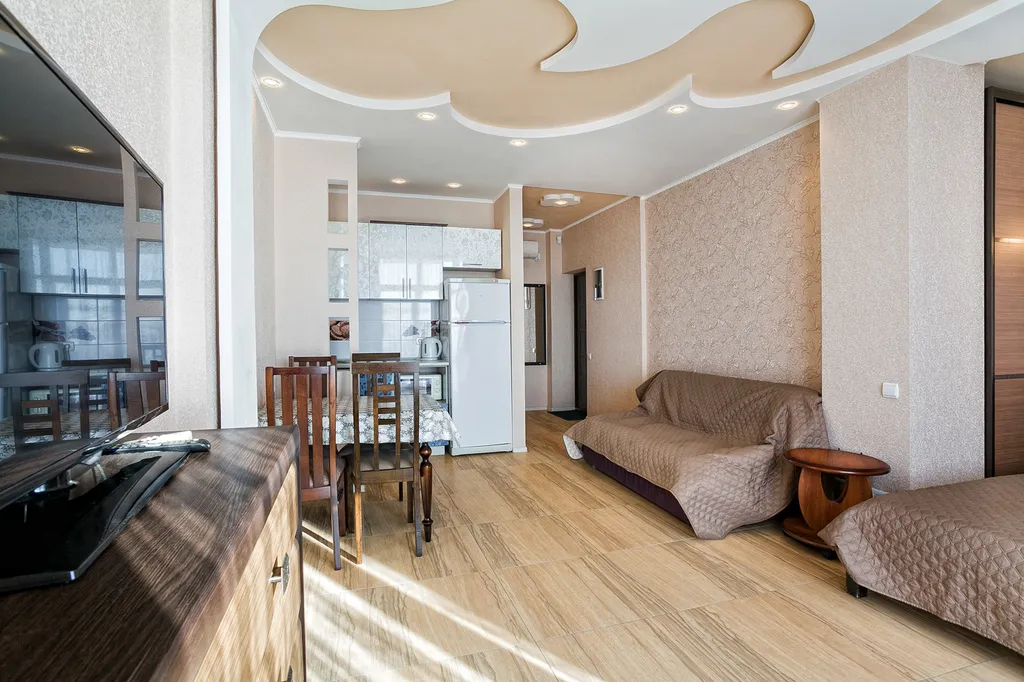 Красивая квартира-студия с прекрасным видом на море в Мисхоре