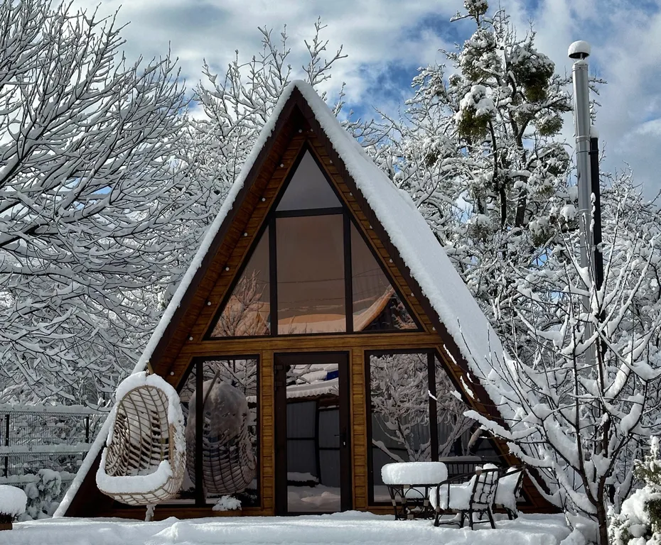 Spa-отдых в гостевом доме в стиле A-frame с отдельным двориком