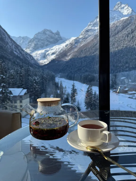 Апартамент с видом на горы в отеле Таукель