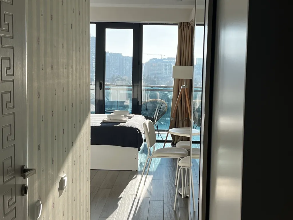 Квартира с видом на закаты и зеленый парк Orbi Beach Tower