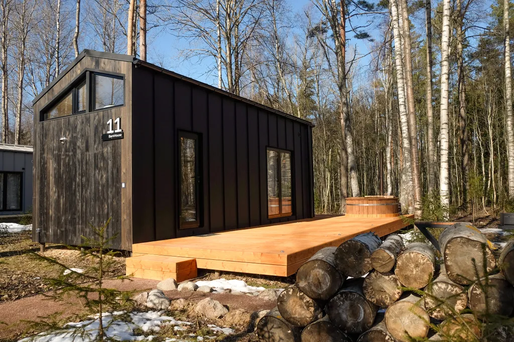 Коттедж Уютный дом в лесу с купелью фурако и мангалом (до 4-х чел.) — Глубокое (Красносельская с/п)