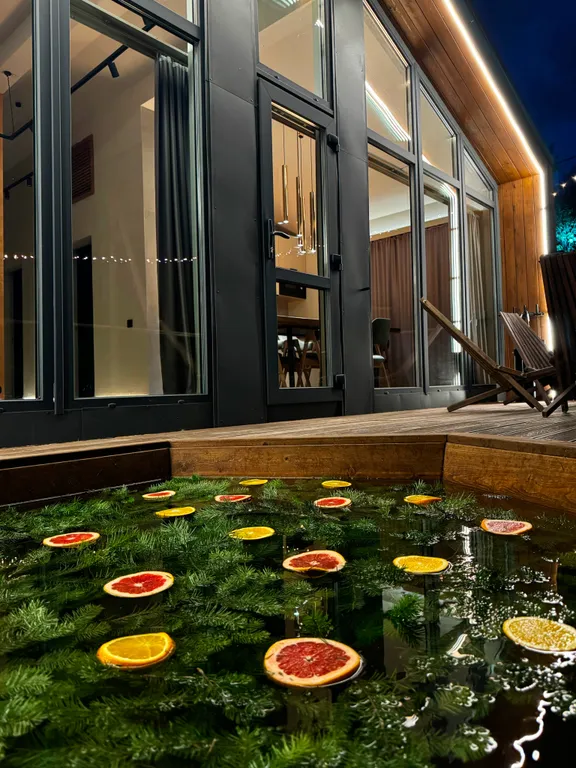 Дом SILVER с чаном на террасе