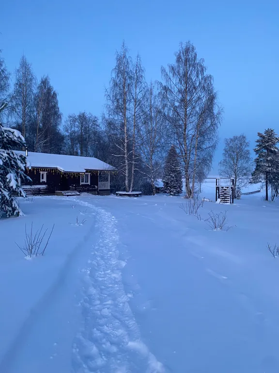 Коттедж в Карелии с сауной и видом на озеро