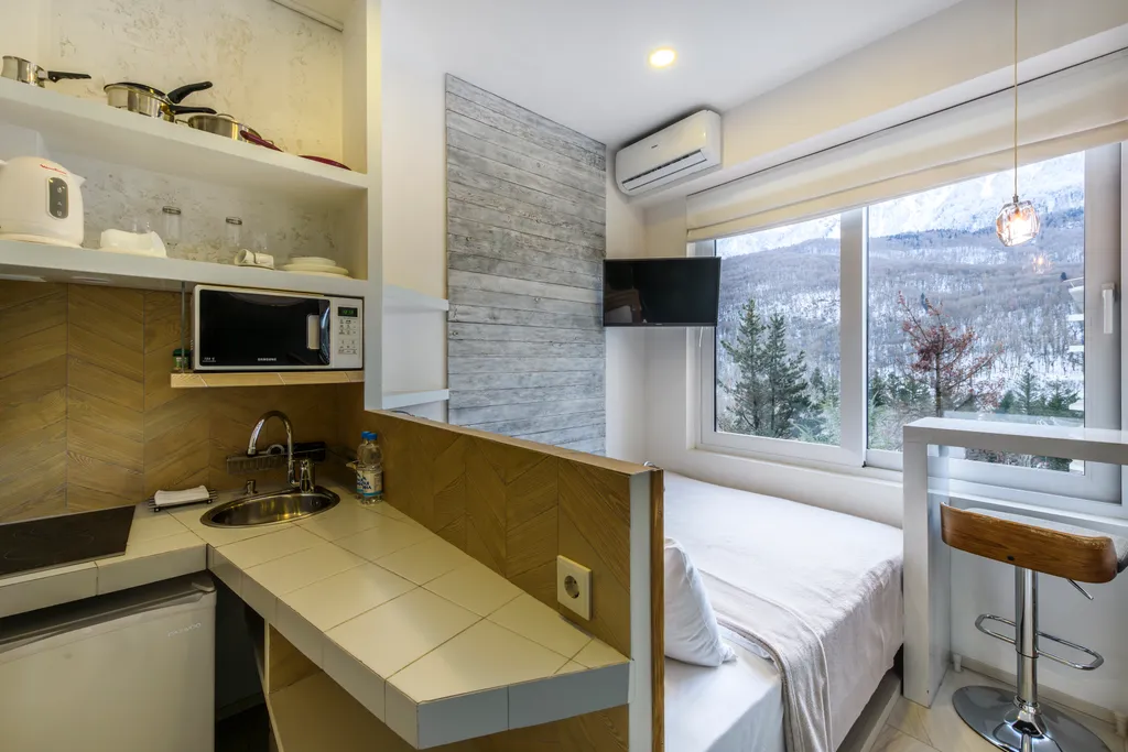 ЛАЙТ ДЖЕМ ДИЗАЙН-СТУДИЯ | 28 м²| Гипнотический вид из кровати