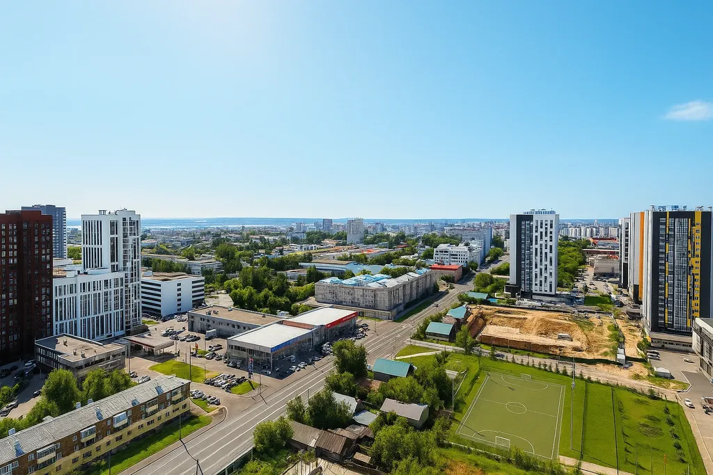 Квартира Квартира 2 спальни с шикарным видом, 4 человека, с приставкой+ смарт-ТВ — Казань