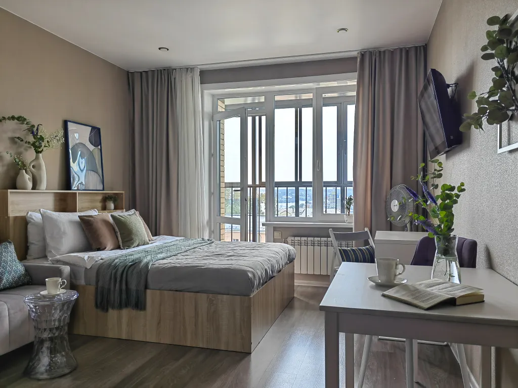 Квартира Вельвет, rasko home, с видом на реку и мост, новый дом у жд вокзала — аренда посуточно в Иркутск