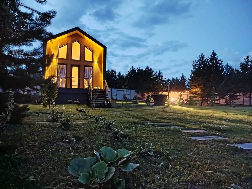 Уютный дом, дом-баня, банный чан,вид на лес рядом с сосновым бором