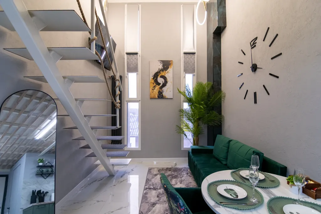 Двухэтажная квартира в стиле лофт