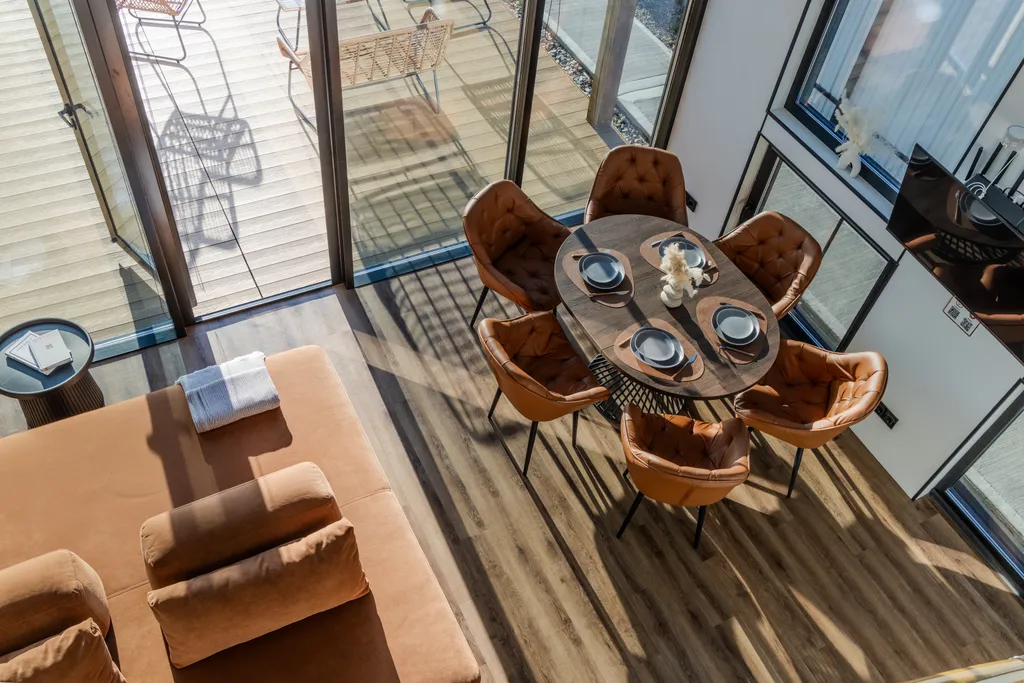 Дом Барн премиум класса с уникальным видом на горы и реку Сок