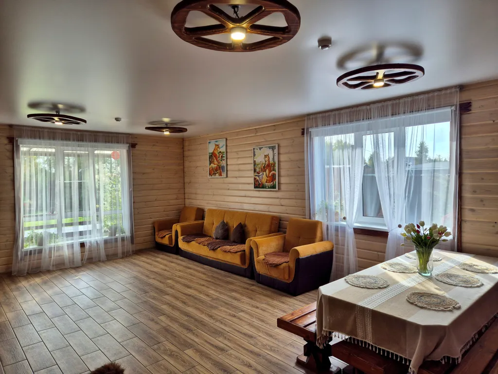 Чудесный дом с сауной и горячей купелью на побережье водохранилища