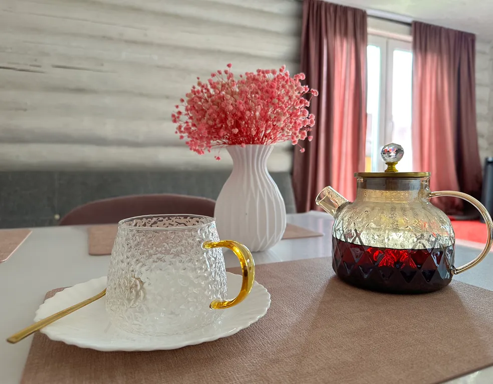 Дом баня с видом на город