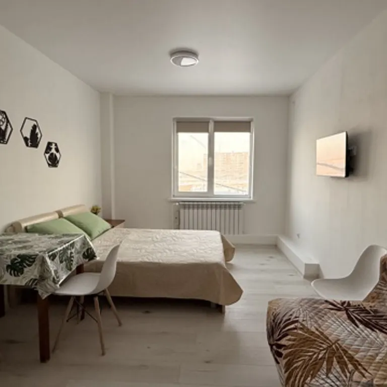 Уютная студия с видом на сквер Матери