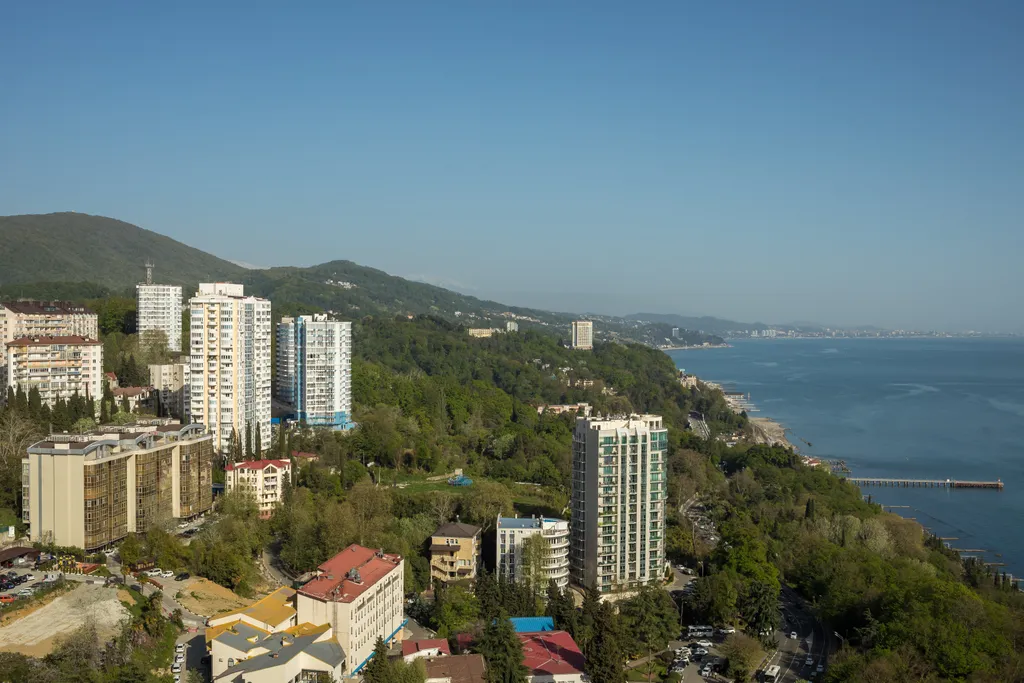 Квартира Квартира трехкомнатный апарт с видом на город и море — Сочи