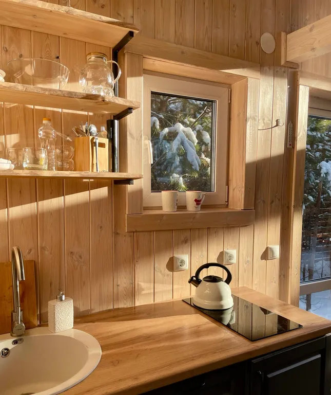 Отдых в лесу с баней и чаном