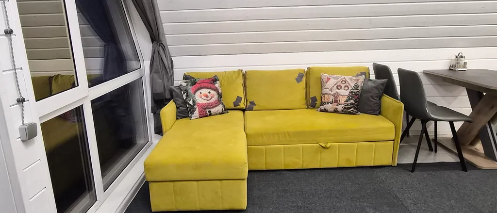 Дом А-фрейм из дерева с баней и джакузи