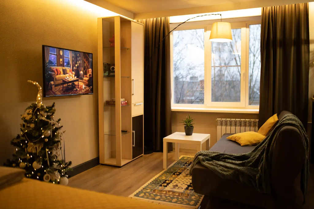 Современная студия с видом на гору в 2х минутах от Онежского озера