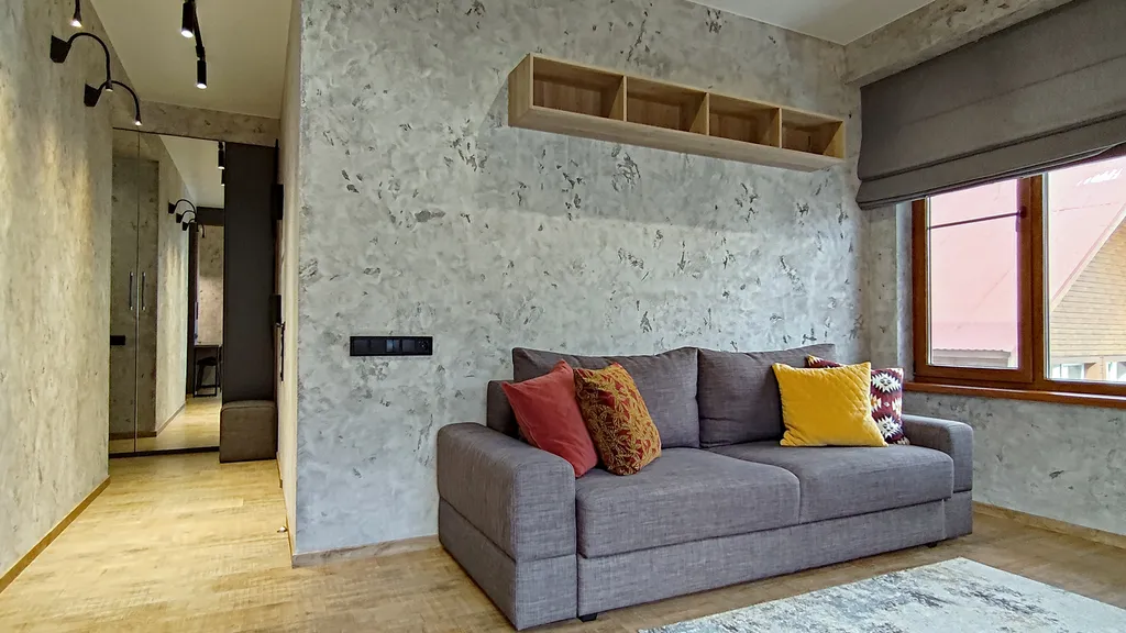 Современный красивый апартамент со спальней. Панорама на горы. Центр.