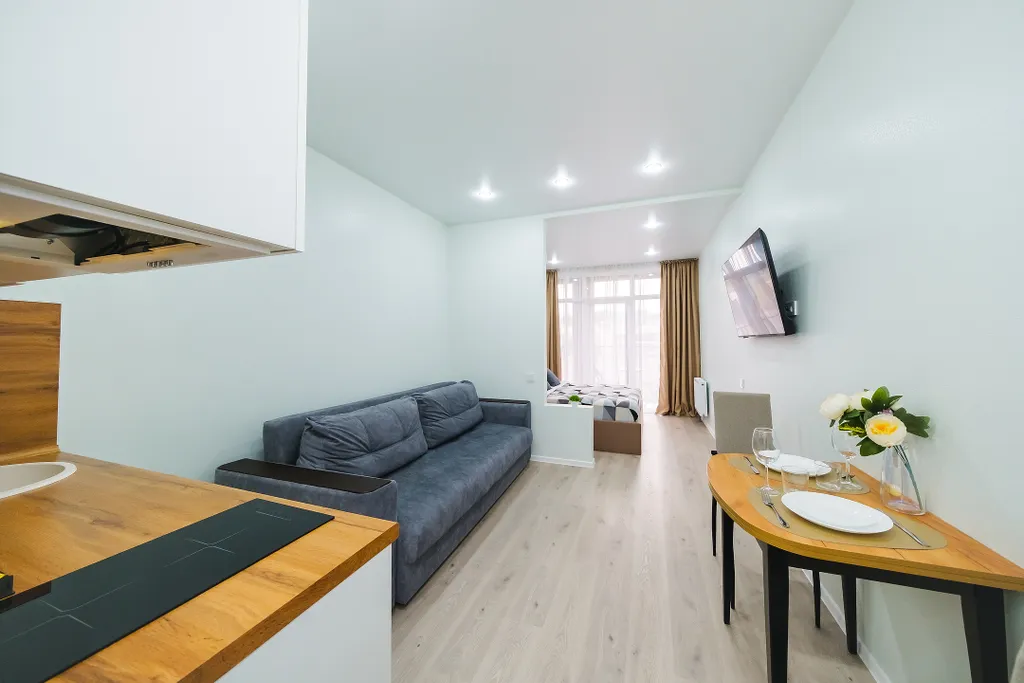 Уютная студия в жилом комплексе бизнес-класса, в Дагомысе