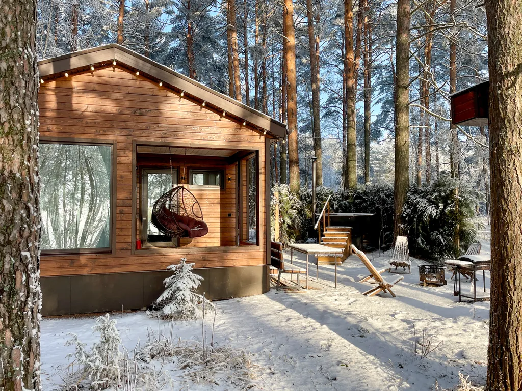 Коттедж Панорамный домик в сосновом лесу на берегу Горьковского моря — аренда посуточно в Городец