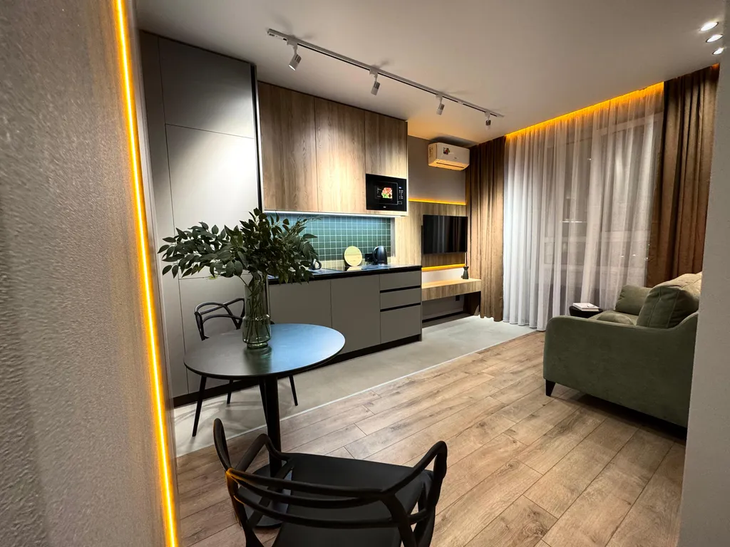 Абсолютно новая однокомнатная квартира с видом на город