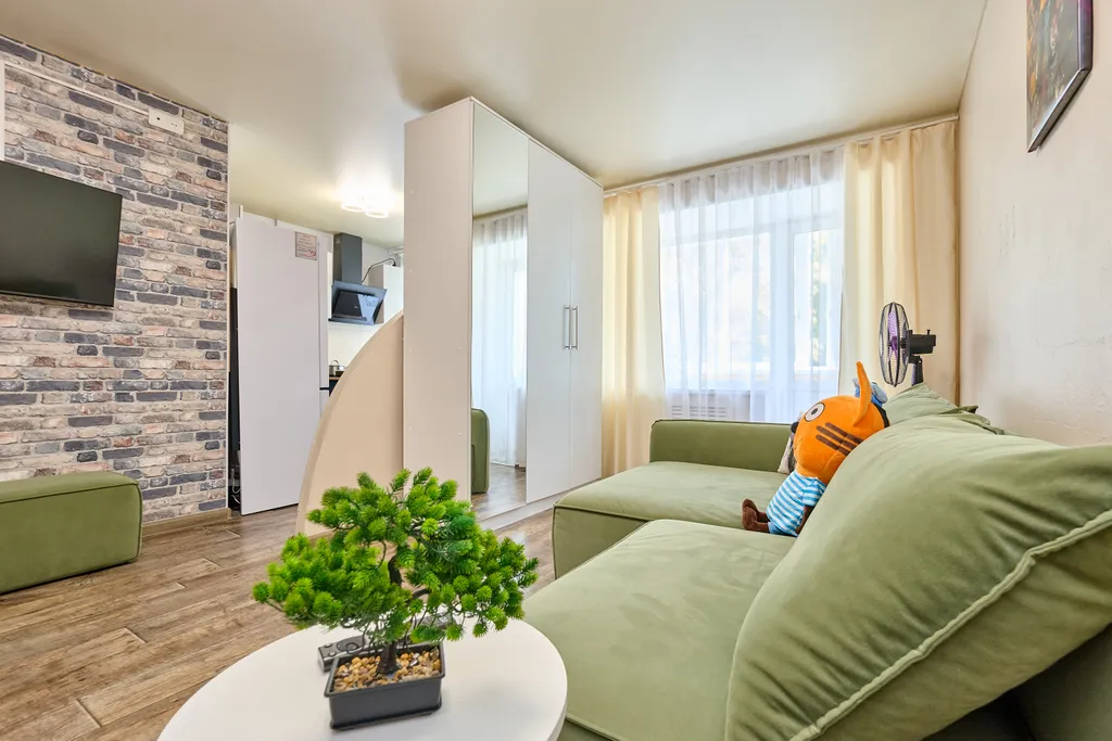 Однокомнатная квартира с балконом вместительность на 4 человека