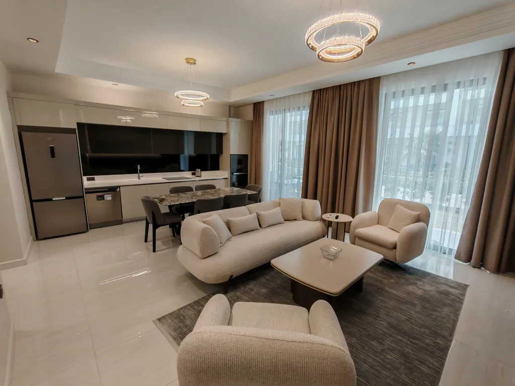 Квартира 2+1 duрlех в Azura World c видом на бассейн и аквапарком