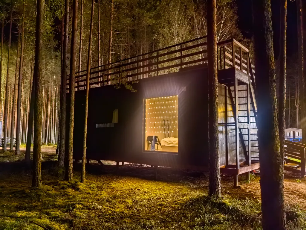 Дом с 2 спальнями и панорамным видом на лес