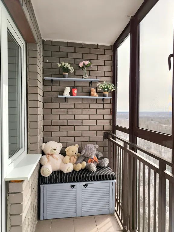 Видовая, с террасой, однокомнатная квартира возле РКБ