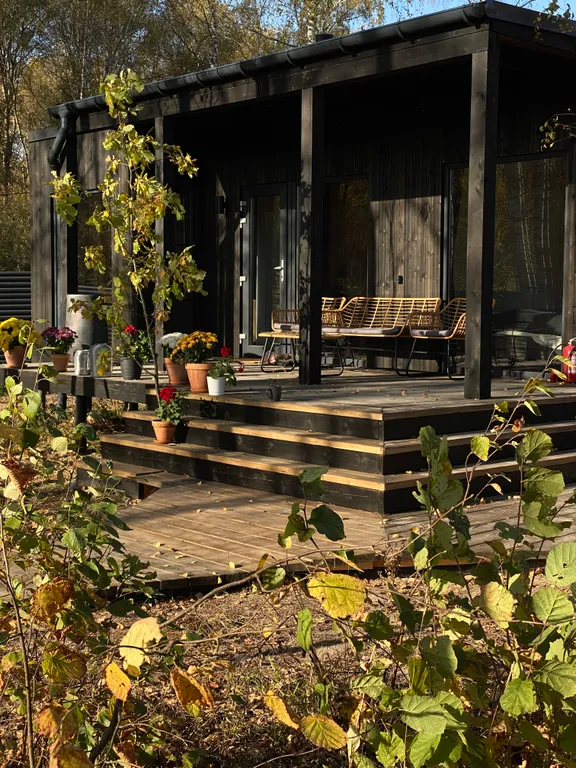 Скандинавский дом с джакузи, сауной и видом на живописное поле