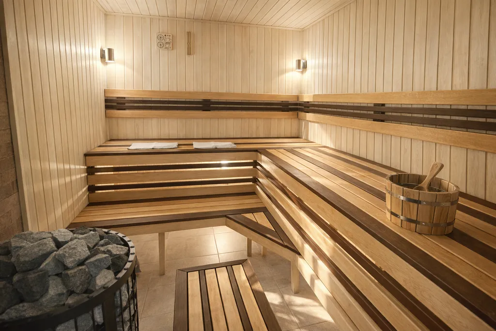 Современный домик с баней, чаном и беседкой