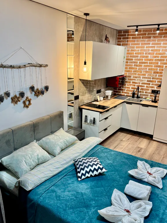 Студия с панорамным видом на Москву