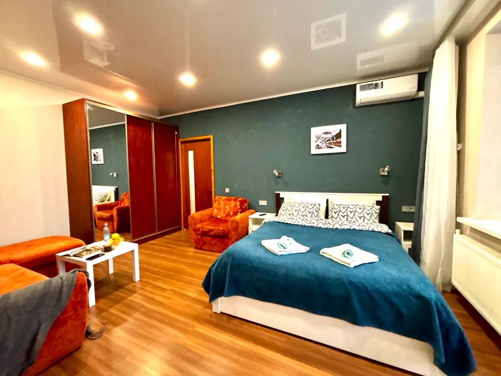 Евродвушка рядом с термами, кванью и музеем космонавтики с 5 кроватями