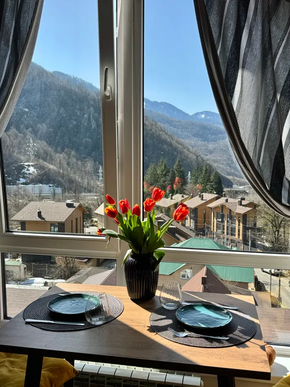 Уютная, светлая, видовая студия в Красной Поляне