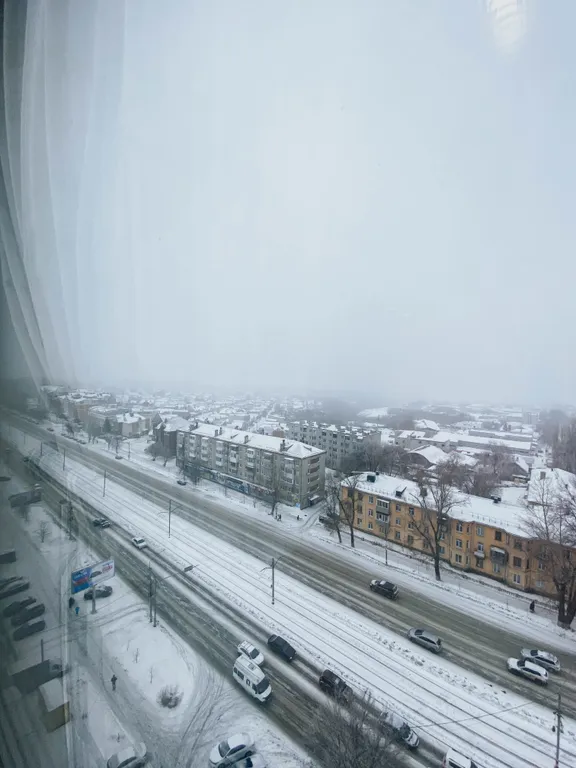 Студия в центре с видом на город