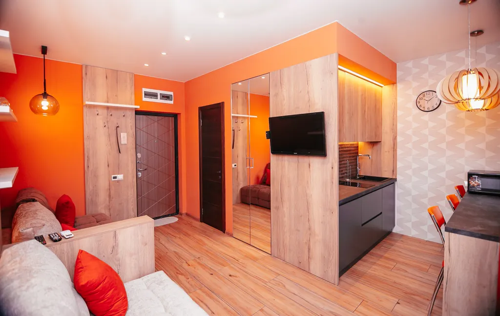 Апартаменты четырёхместные, новые, шикарные, море очень близко