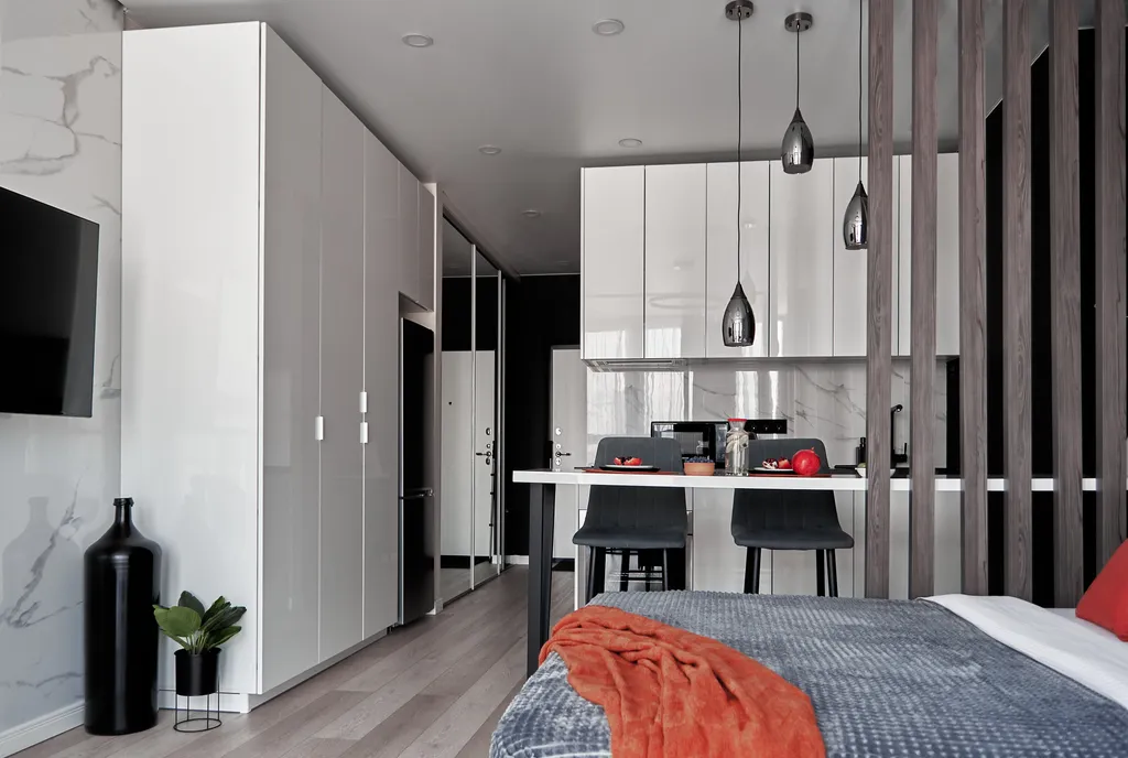 Стильная видовая студия у Волги в ЖК Галактика на 12 этаже