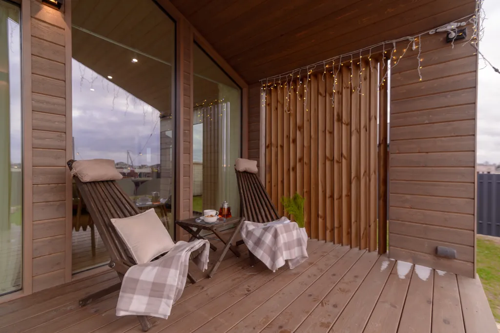 Шикарный дом с панорамной сауной и джакузи на террасе