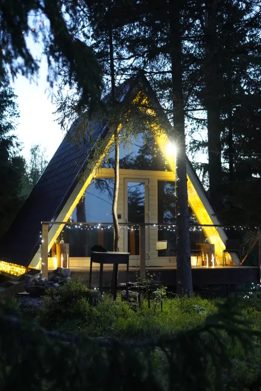 А-фрейм дом на горе