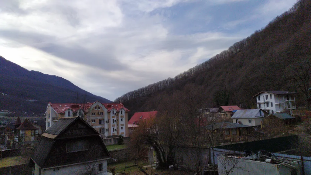 Студия с видом на горы и лес